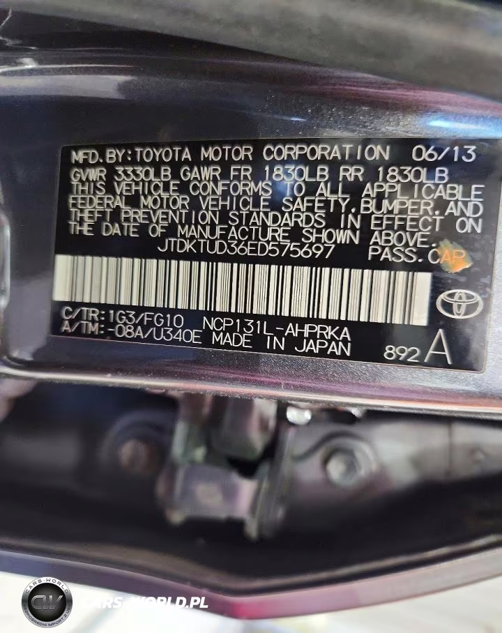 2014 Toyota Yaris 5-Door Le VIN:JTDKTUD36ED575697 - 12