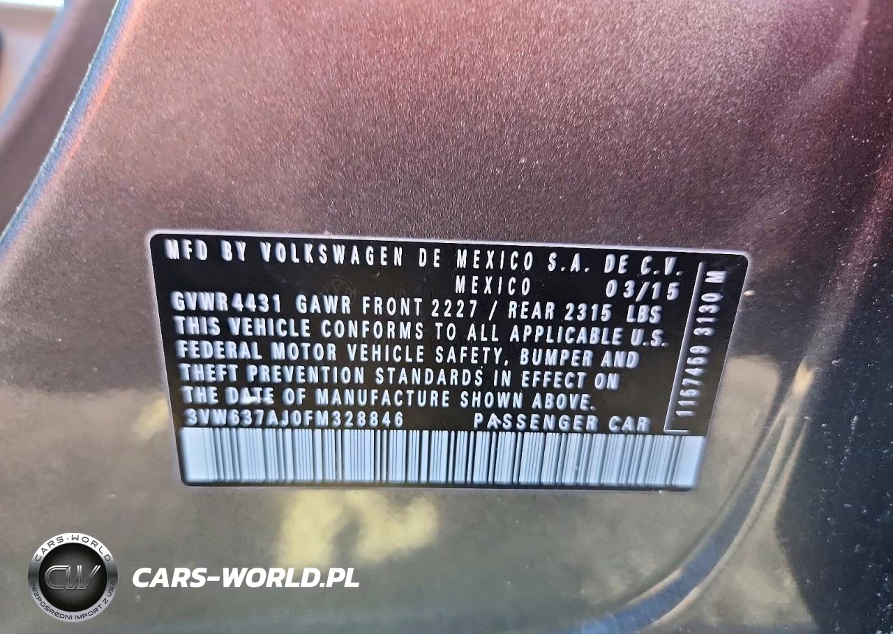 2015 Volkswagen Jetta Hybrid VIN:3VW637AJ0FM328846 - 12