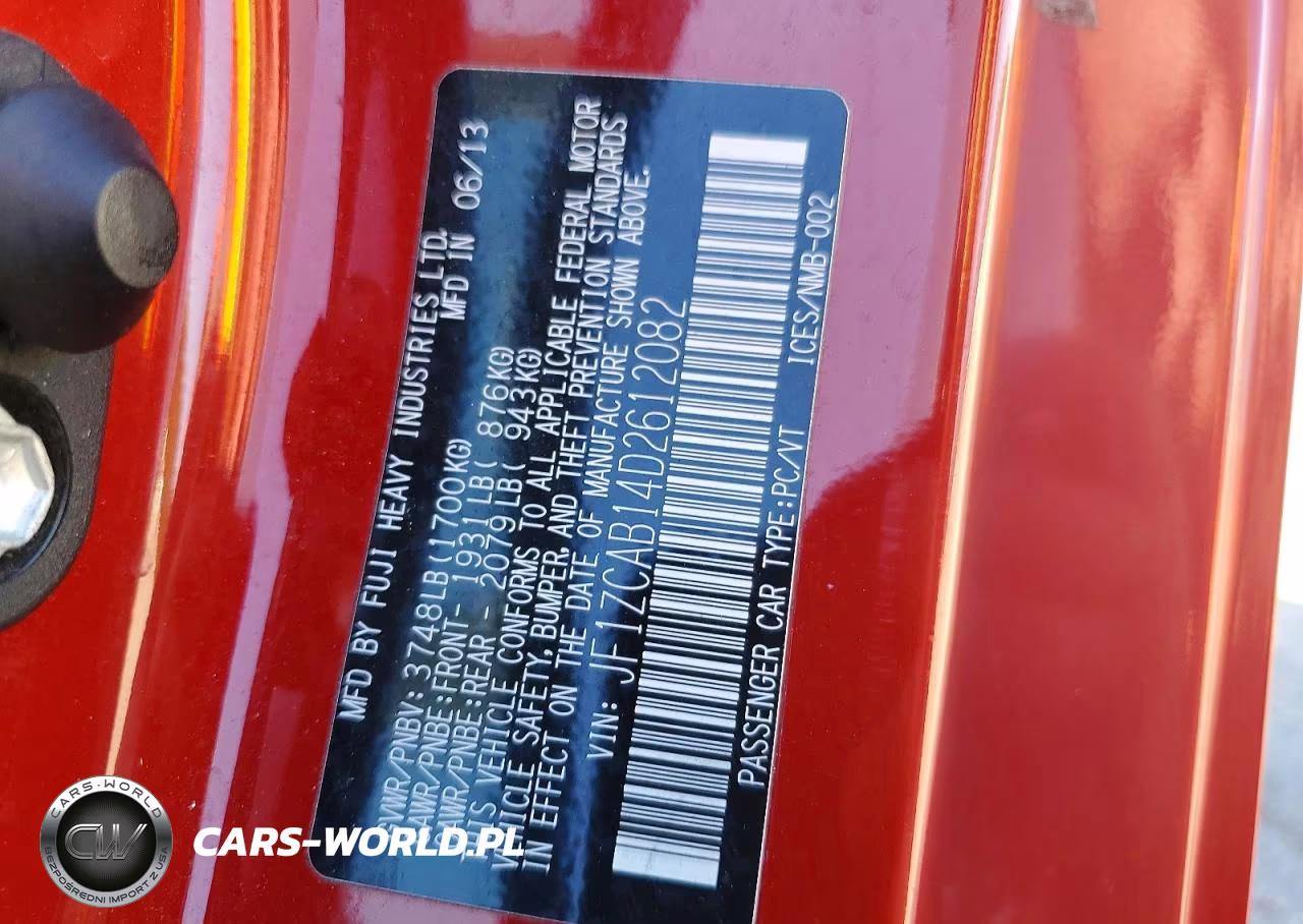 2013 Subaru Brz 2.0 Premium VIN:JF1ZCAB14D2612082 - 12