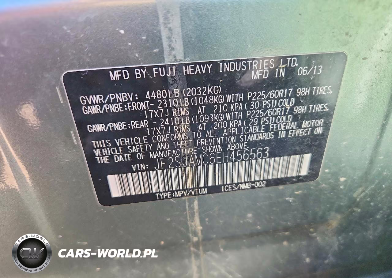 2014 Subaru Forester 2.5I Touring VIN:JF2SJAMC6EH456563 - 13