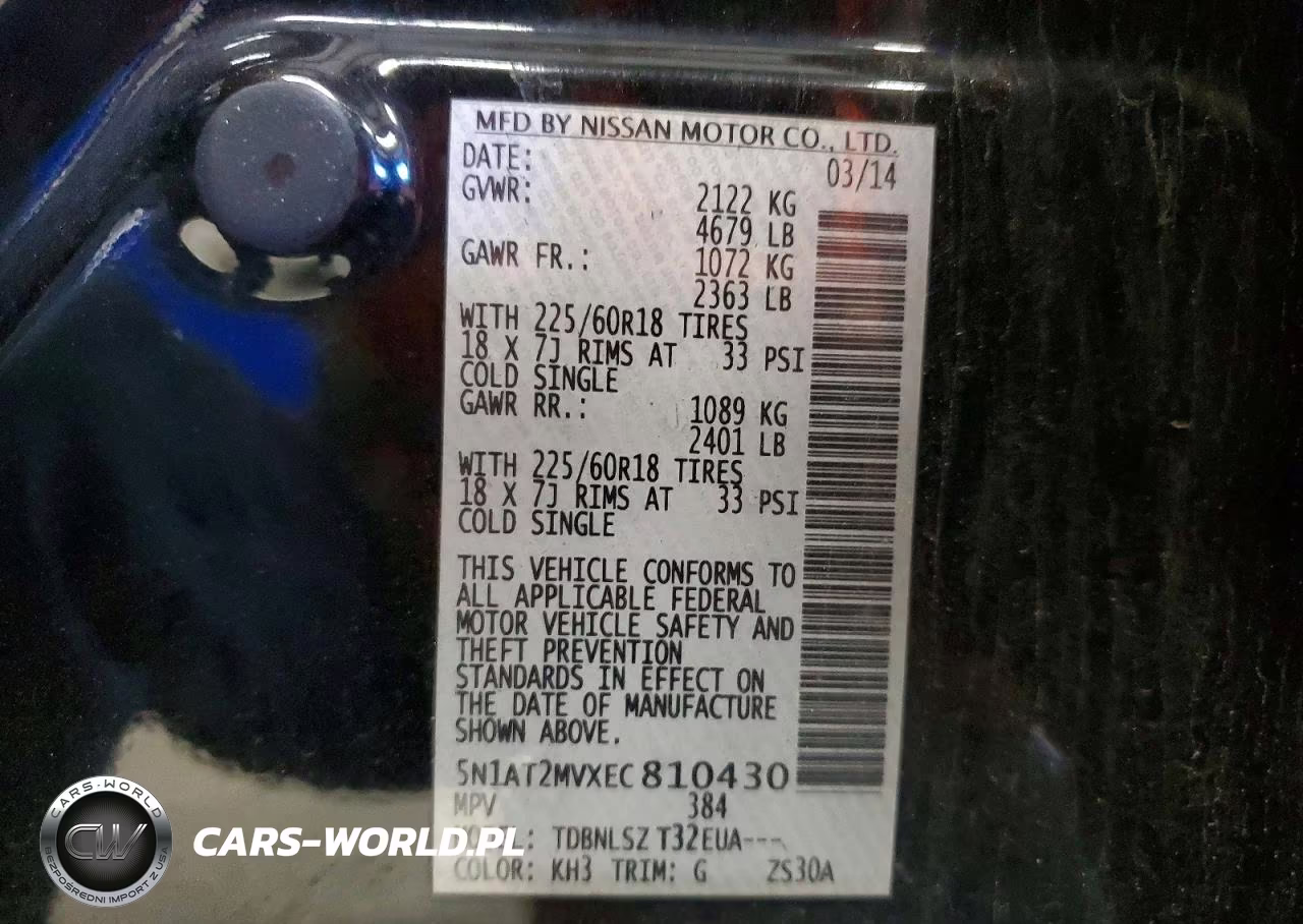 2014 Nissan Rogue Sl VIN:5N1AT2MVXEC810430 - 13
