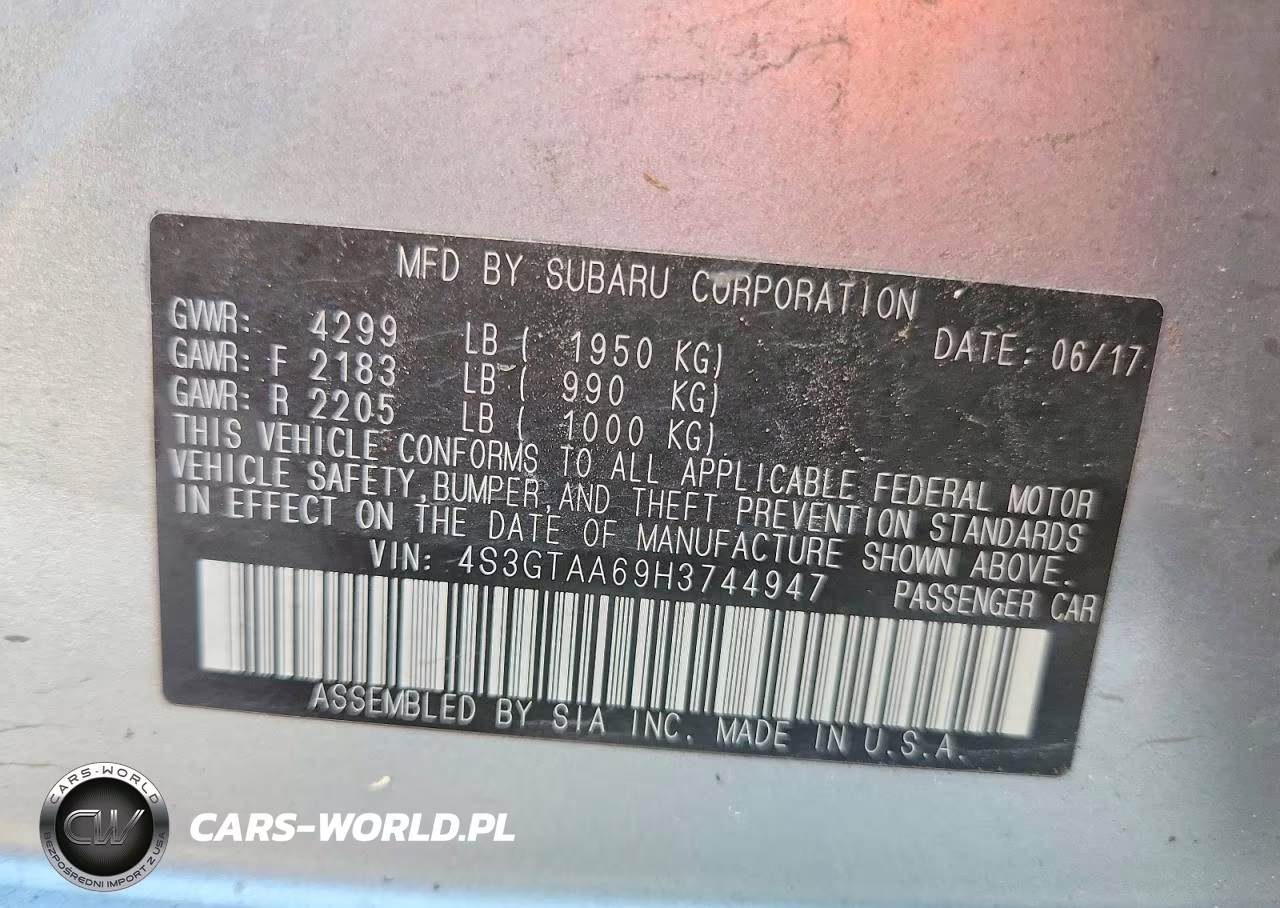 2017 Subaru Impreza VIN:4S3GTAA69H3744947 - 12