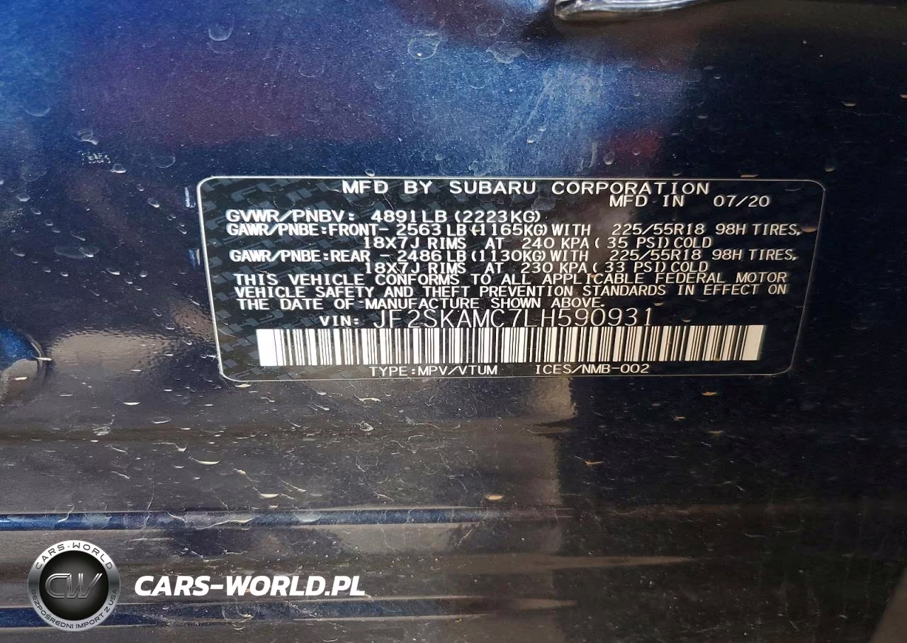 2020 Subaru Forester Sport VIN:JF2SKAMC7LH590931 - 14
