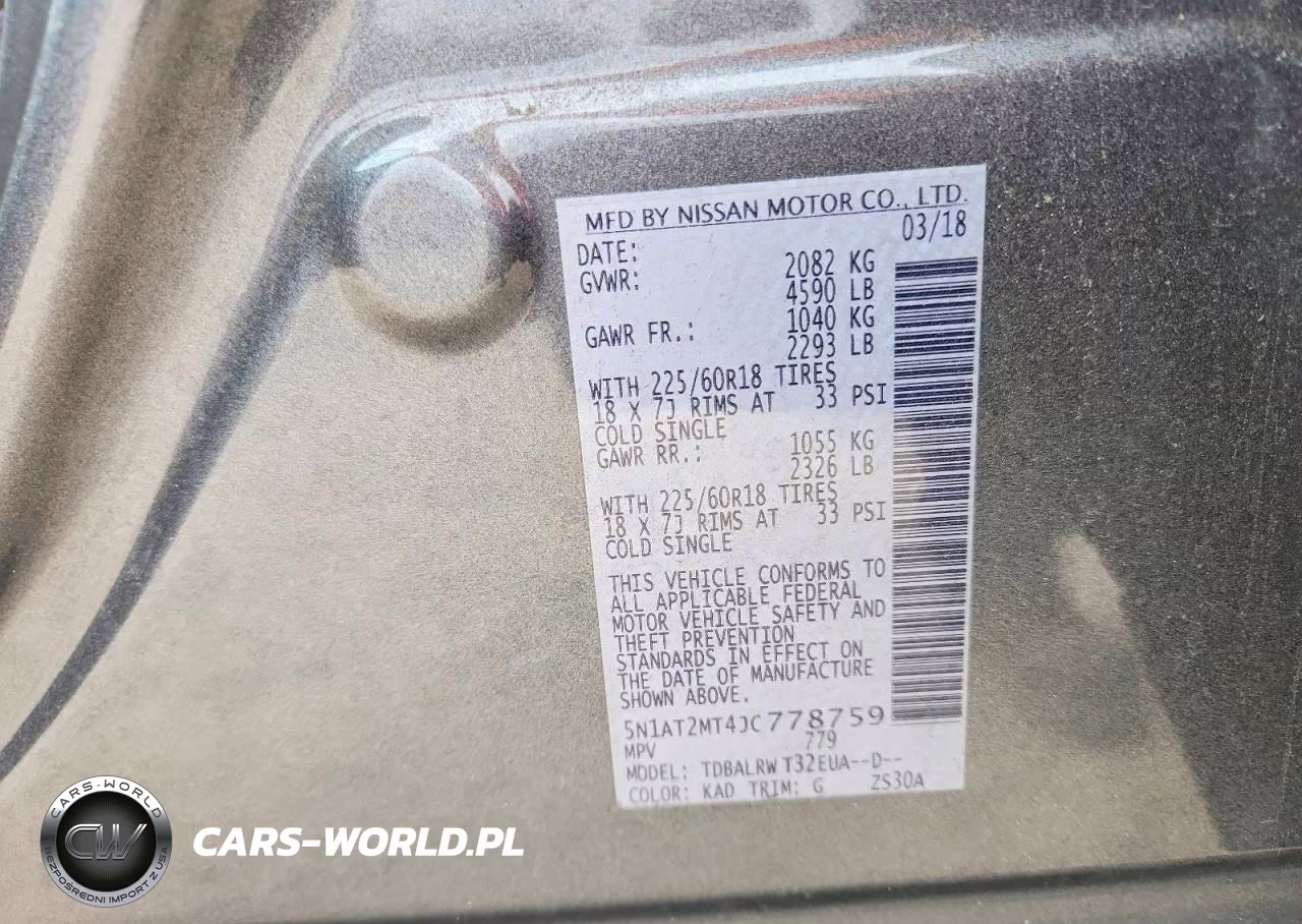 2018 Nissan Rogue Sl VIN:5N1AT2MT4JC778759 - 14