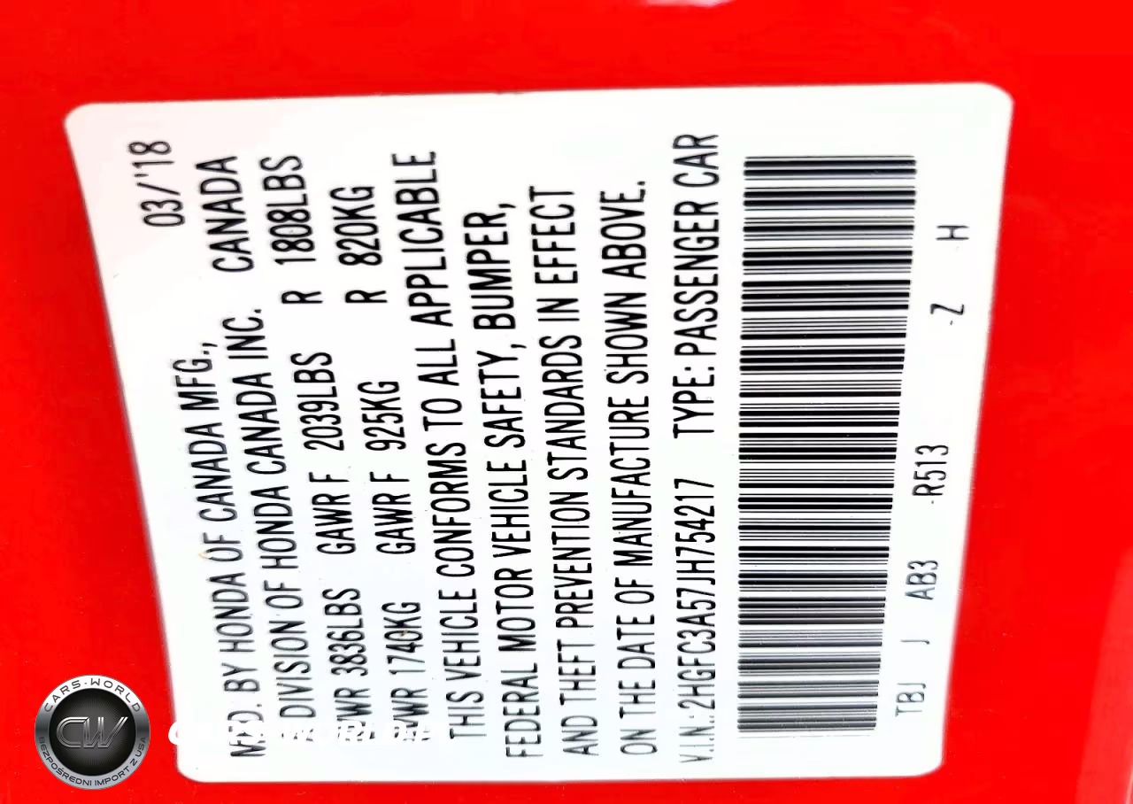2018 Honda Civic Si VIN:2HGFC3A57JH754217 - 12