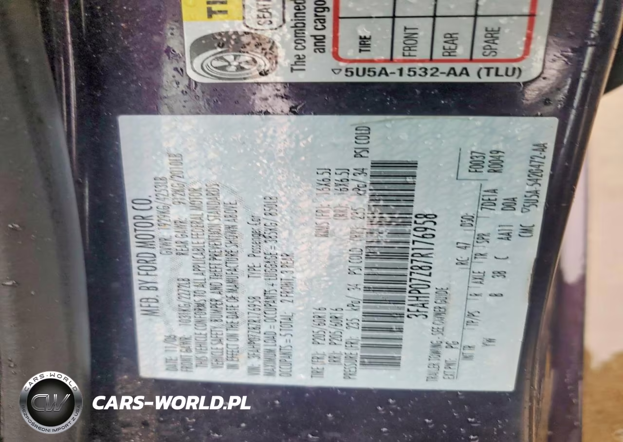 2007 Ford Fusion Se VIN:3FAHP07Z87R176958 - 13