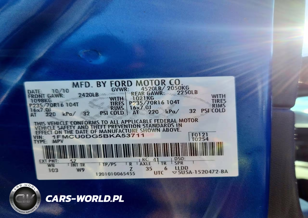 2011 Ford Escape Xlt VIN:1FMCU0DG5BKA53711 - 13