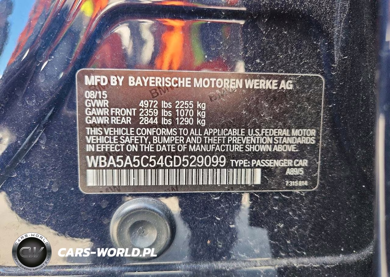 2016 BMW 528 I VIN:WBA5A5C54GD529099 - 13