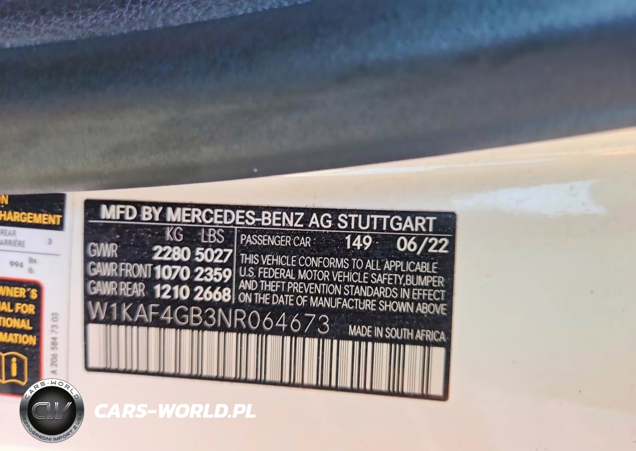 2022 Mercedes-Benz C 300 VIN:W1KAF4GB3NR064673 - 12