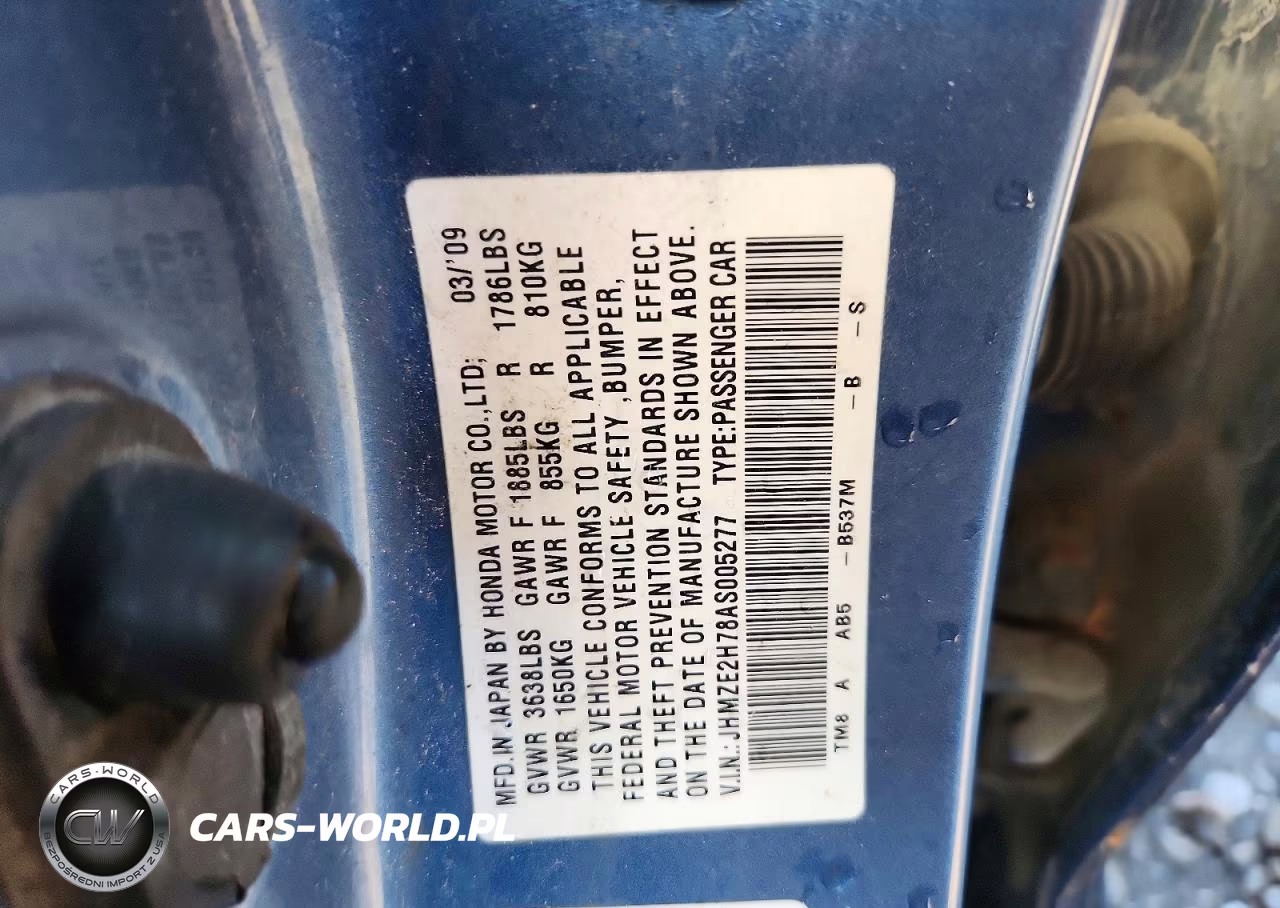 2010 Honda Insight Ex VIN:JHMZE2H78AS005277 - 13