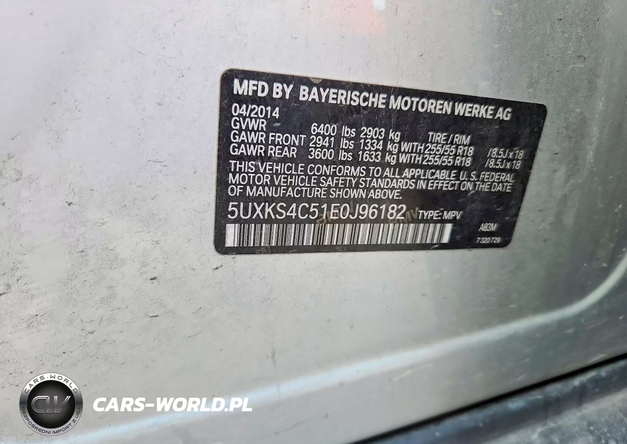 2014 BMW X5 xDrive35D VIN:5UXKS4C51E0J96182 - 13