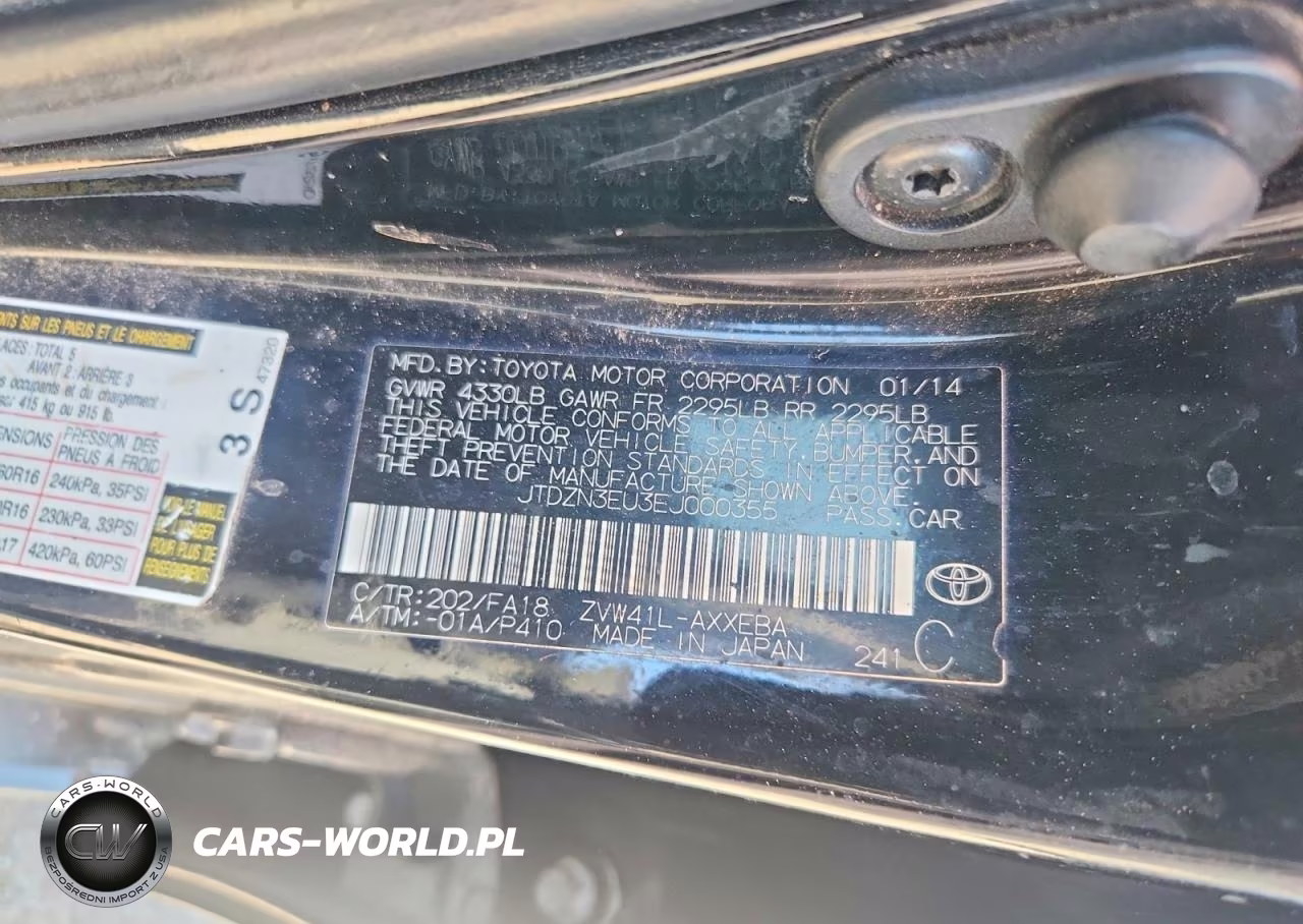 2014 Toyota Prius V Two VIN:JTDZN3EU3EJ000355 - 12