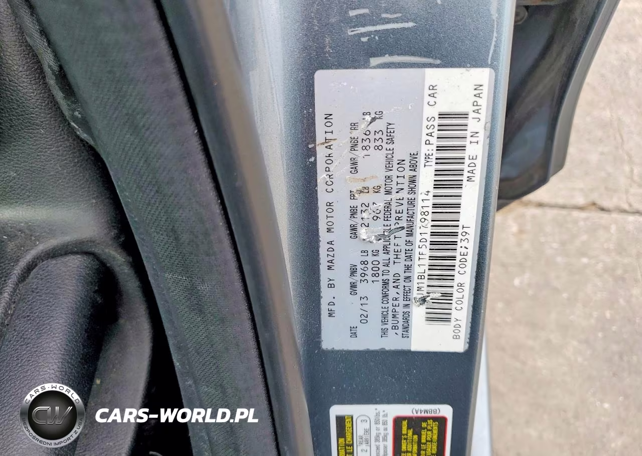 2013 Mazda 3 I VIN:JM1BL1TF5D1798114 - 12
