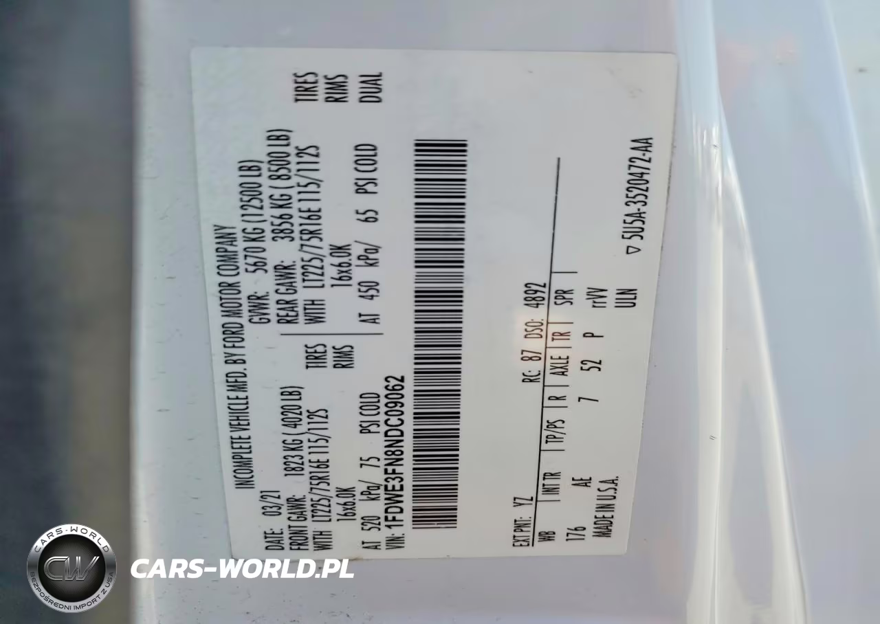 2022 Ford Econoline - Box Truck VIN:1FDWE3FN8NDC09062 - 12