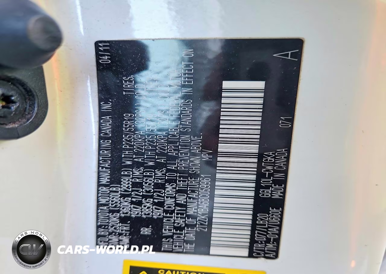 2011 Lexus Rx 350 VIN:2T2ZK1BA6BC059961 - 12