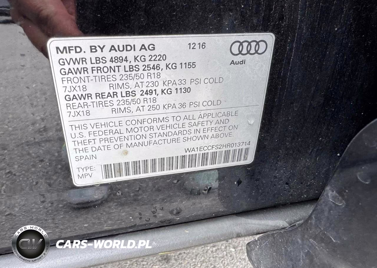 2017 Audi Q3 Premium VIN:WA1ECCFS2HR013714 - 12