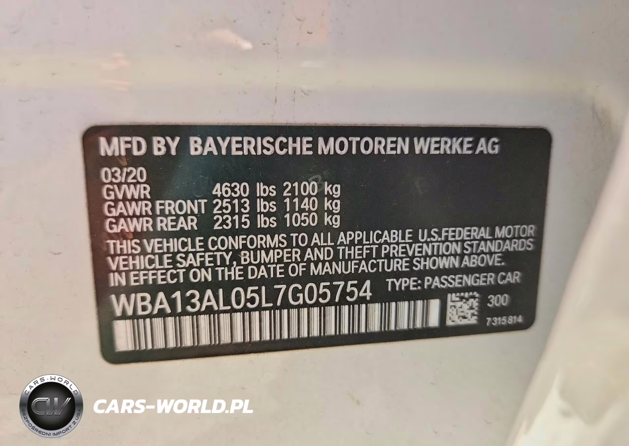 2020 BMW M235Xi VIN:WBA13AL05L7G05754 - 13