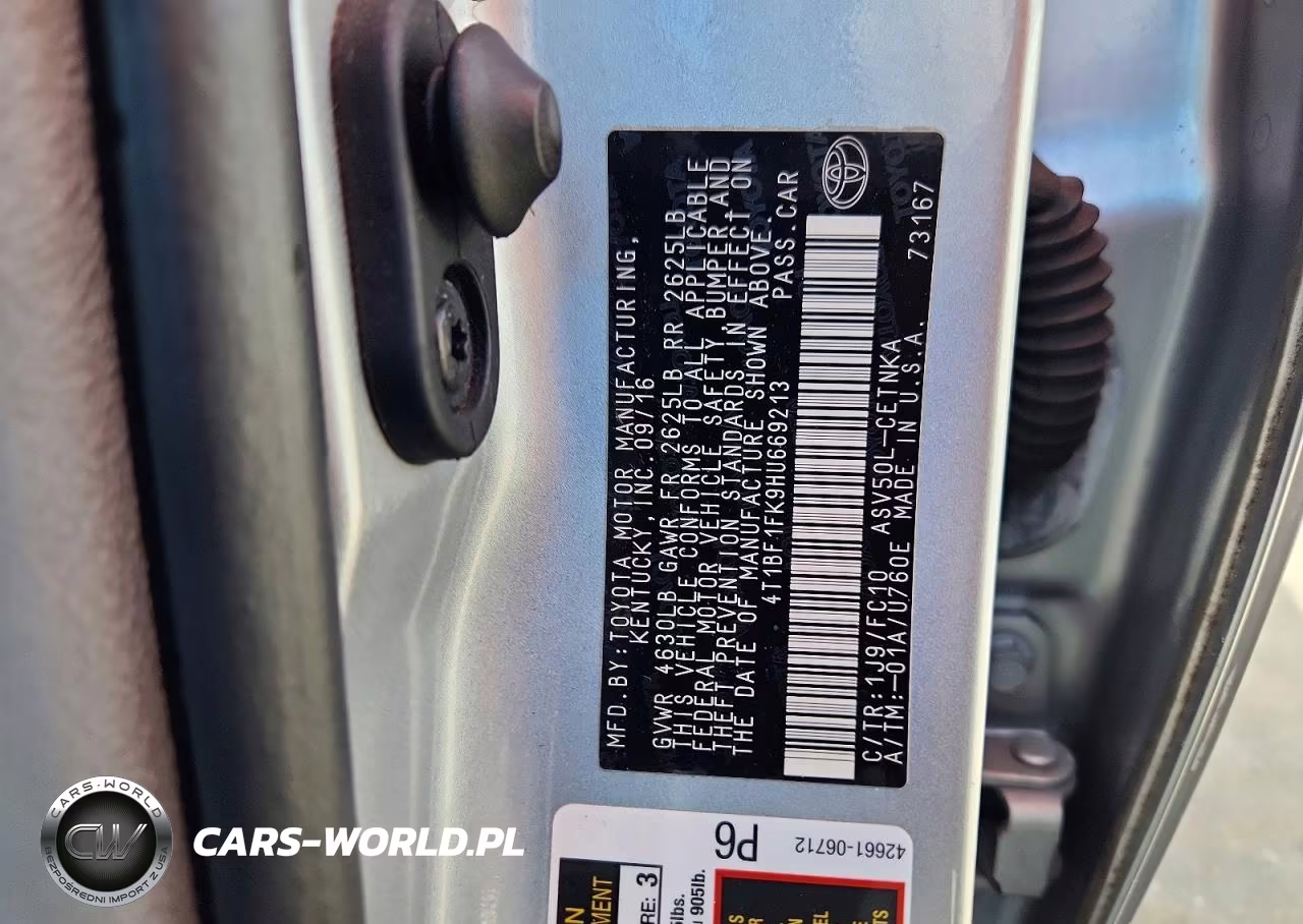 2017 Toyota Camry Le VIN:4T1BF1FK9HU669213 - 12