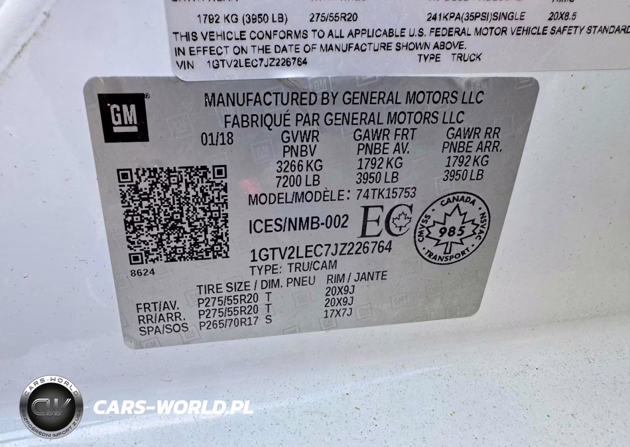 2018 GMC Sierra K1500 VIN:1GTV2LEC7JZ226764 - 12
