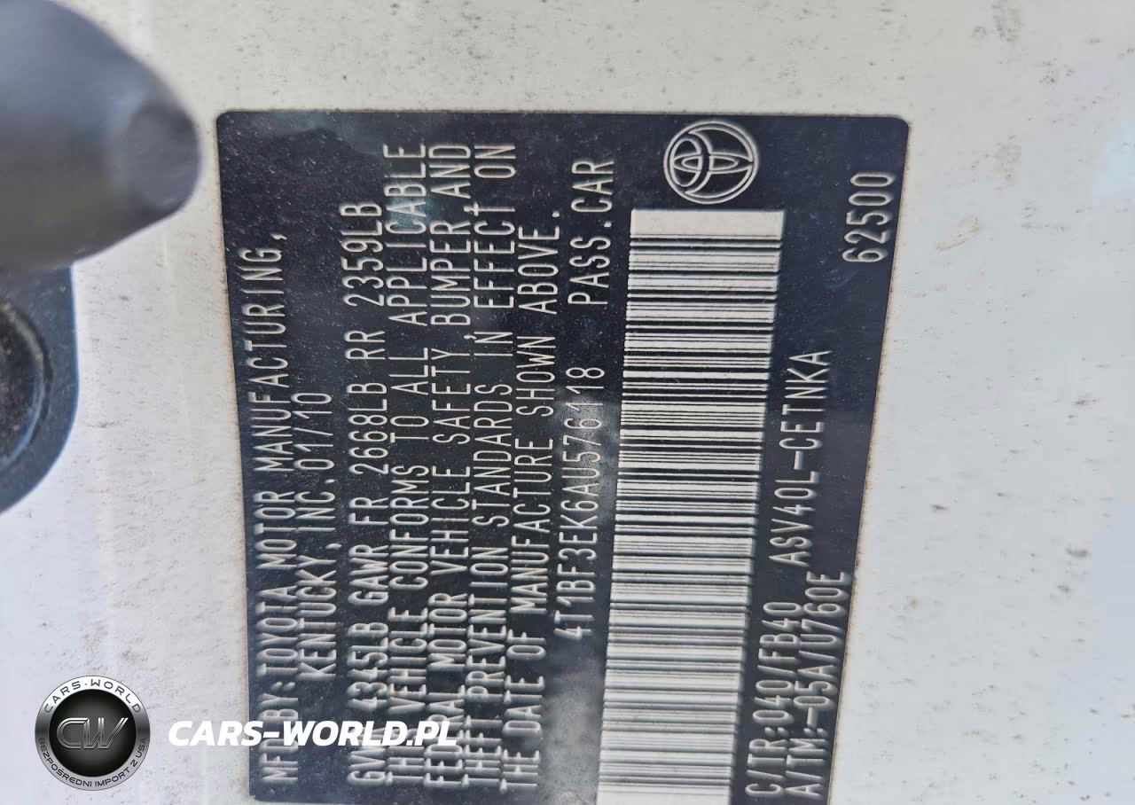 2010 Toyota Camry Le VIN:4T1BF3EK6AU576118 - 12