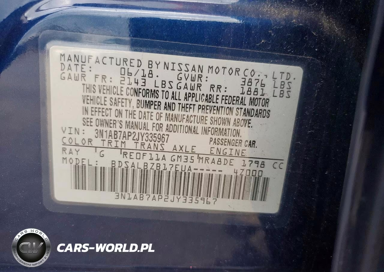 2018 Nissan Sentra S VIN:3N1AB7AP2JY335967 - 12