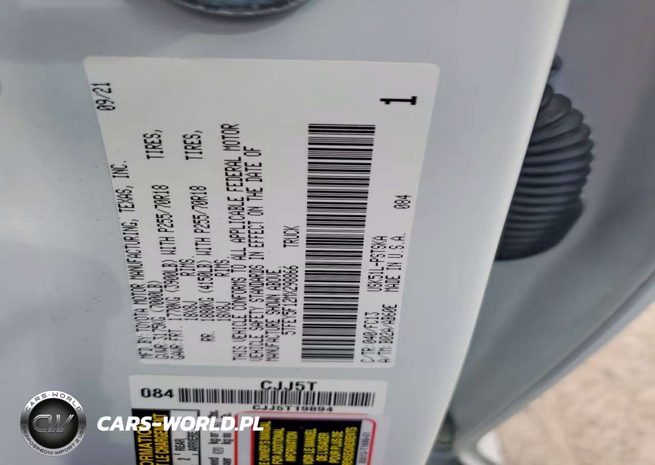 2021 Toyota Tundra Crewmax Sr5 VIN:5TFEY5F12MX298866 - 13