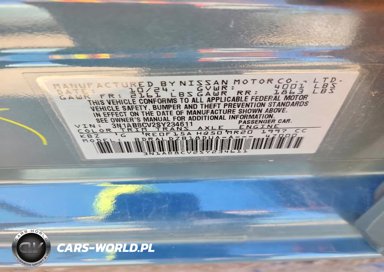 2025 Nissan Sentra Sv VIN:3N1AB8CV2SY234611 - 12