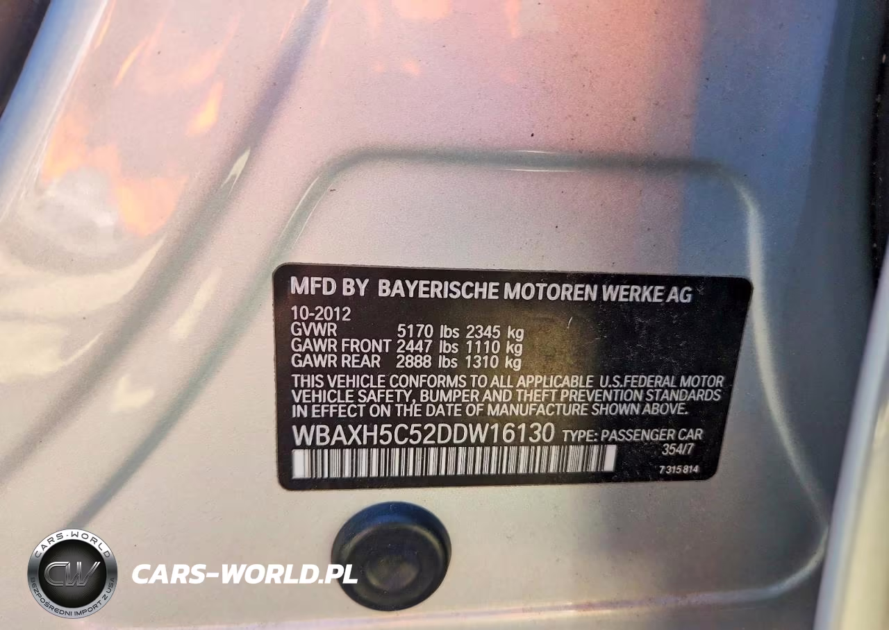 2013 BMW 528 Xi VIN:WBAXH5C52DDW16130 - 12