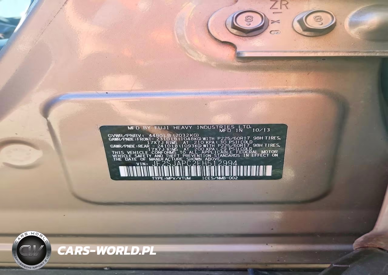 2014 Subaru Forester 2.5I Touring VIN:JF2SJAPC2EH512994 - 12