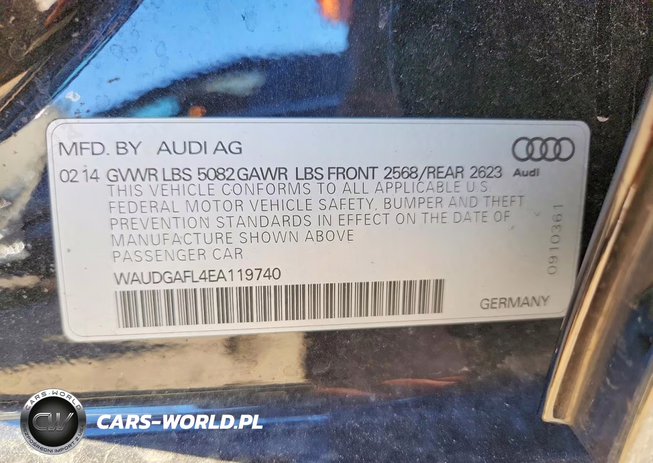 2014 Audi S4 Premium Plus VIN:WAUDGAFL4EA119740 - 12