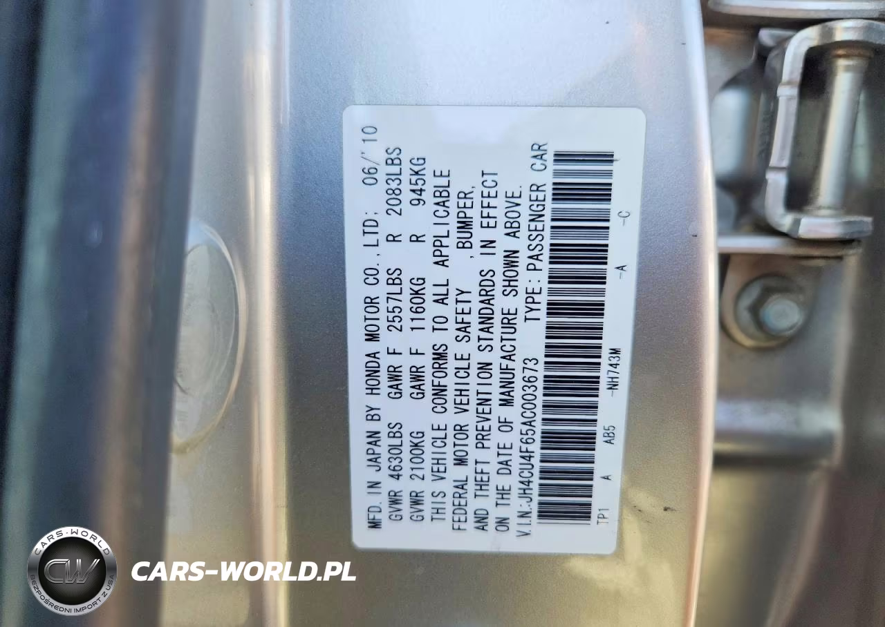 2010 Acura Tsx VIN:JH4CU4F65AC003673 - 12