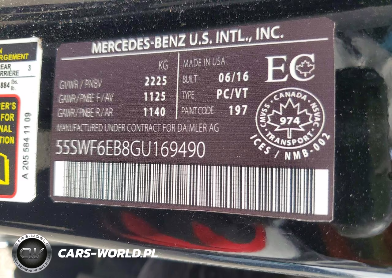 2016 Mercedes-Benz C 450 4Matic Amg VIN:55SWF6EB8GU169490 - 13