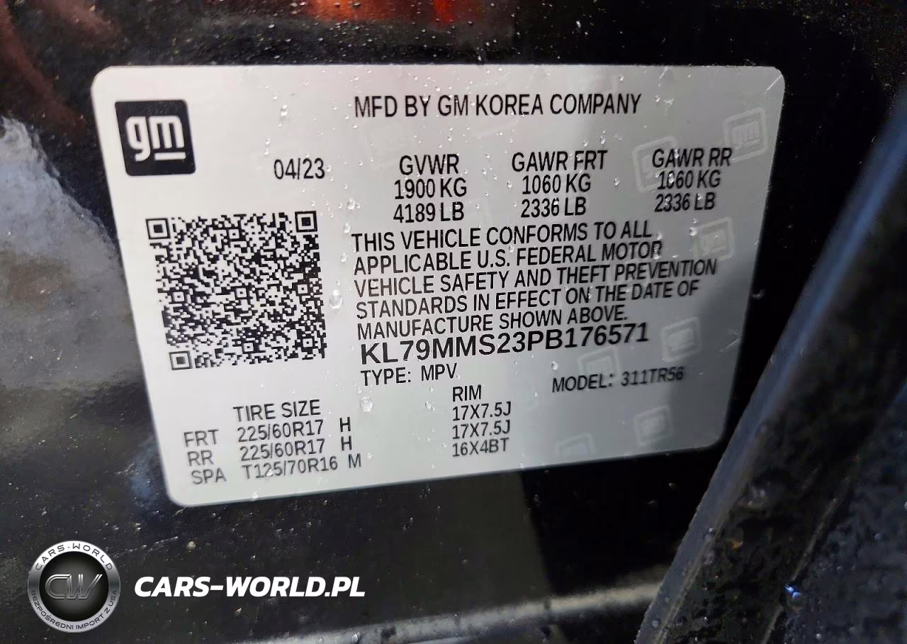 2023 Chevrolet Trailblazer Ls VIN:KL79MMS23PB176571 - 12