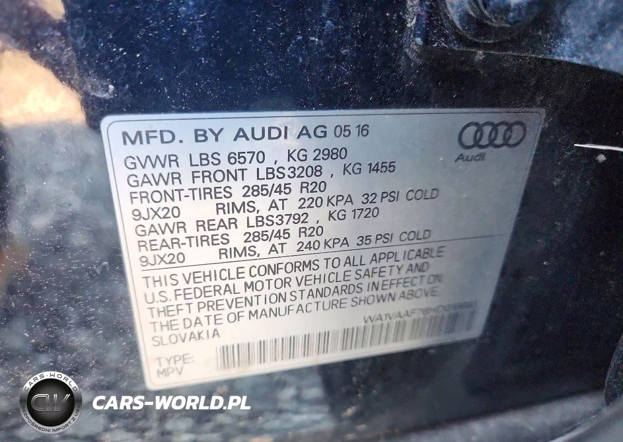2017 Audi Q7 Prestige VIN:WA1VAAF76HD016683 - 14