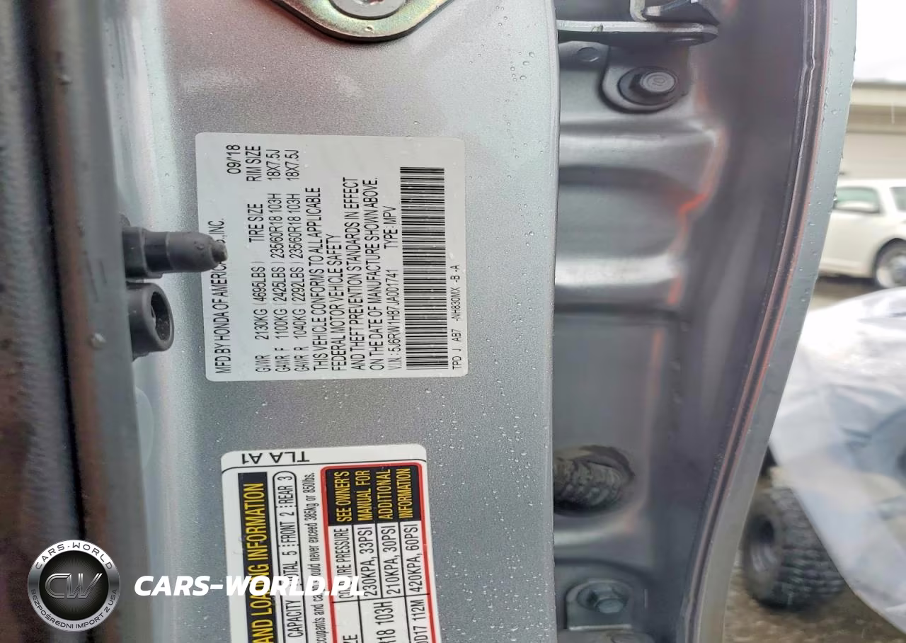 2018 Honda Cr-V Exl VIN:5J6RW1H87JA001741 - 13