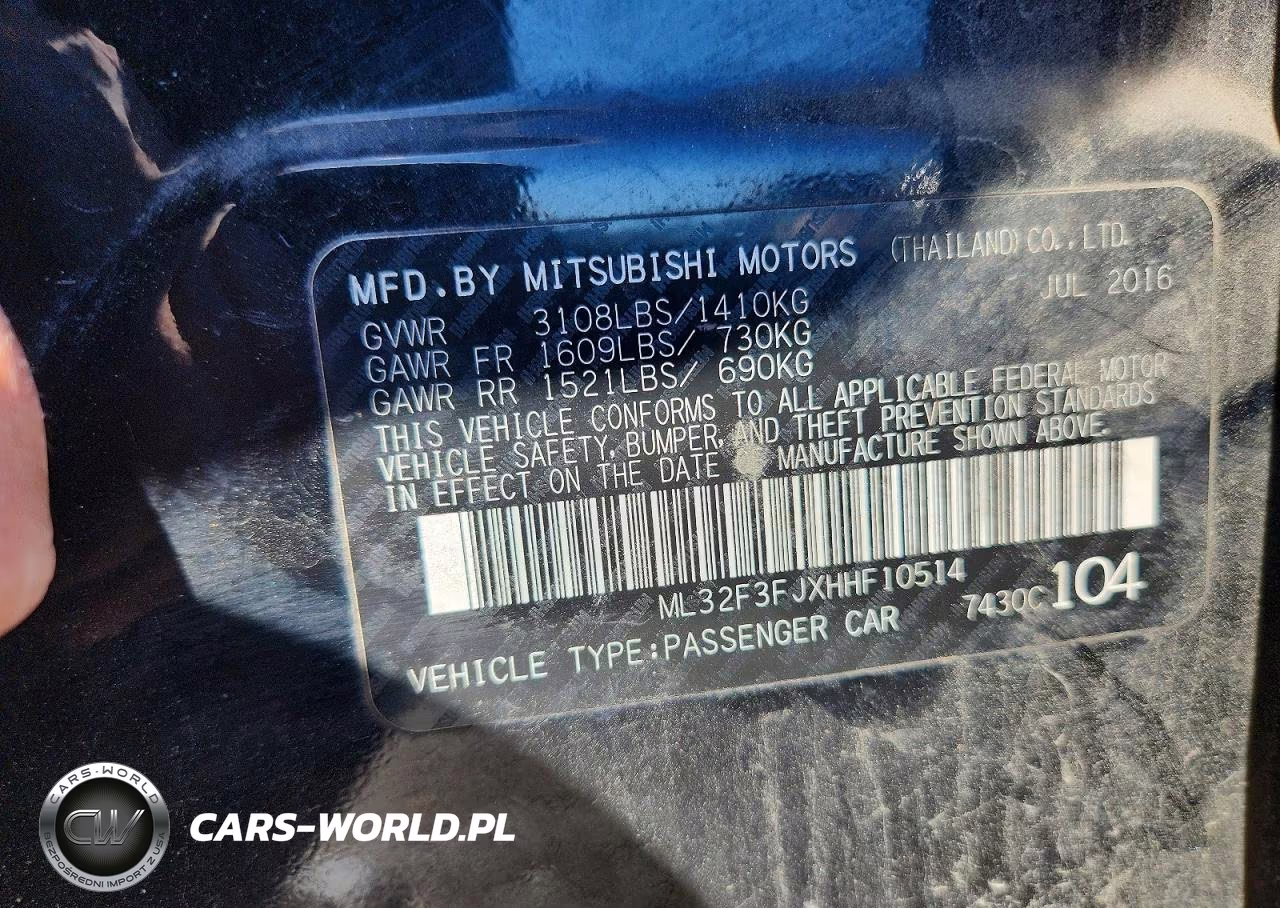 2017 Mitsubishi Mirage G4 Es VIN:ML32F3FJXHHF10514 - 12