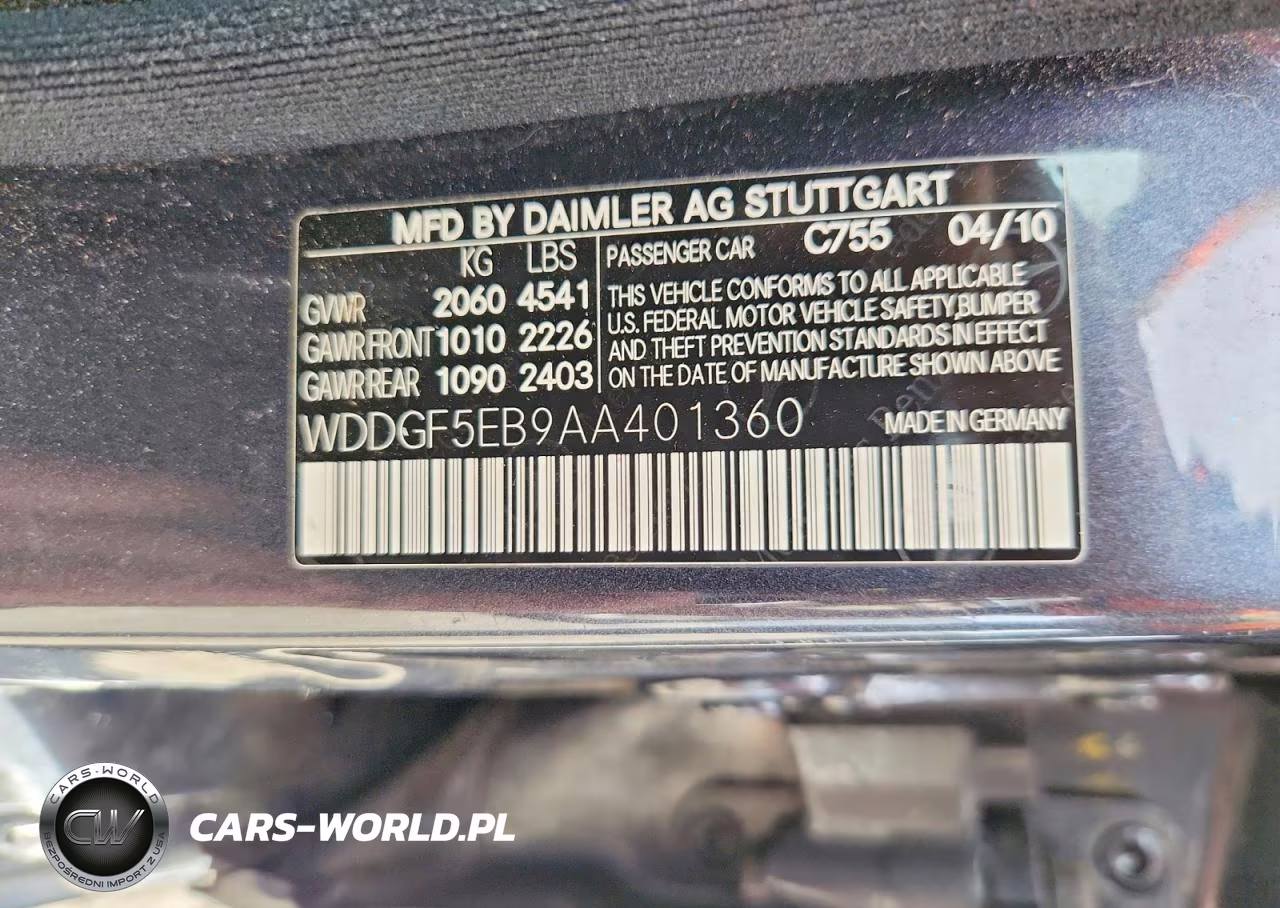 2010 Mercedes-Benz C 300 VIN:WDDGF5EB9AA401360 - 13