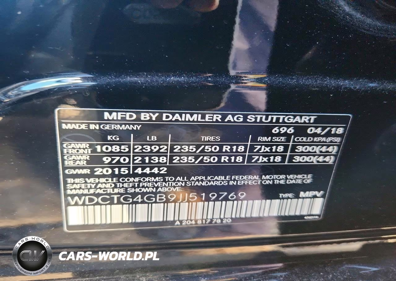 2018 Mercedes-Benz Gla 250 4Matic VIN:WDCTG4GB9JJ519769 - 13