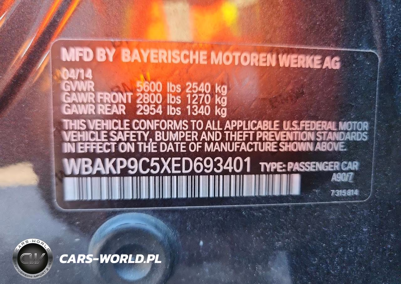 2014 BMW 550 Xi VIN:WBAKP9C5XED693401 - 12