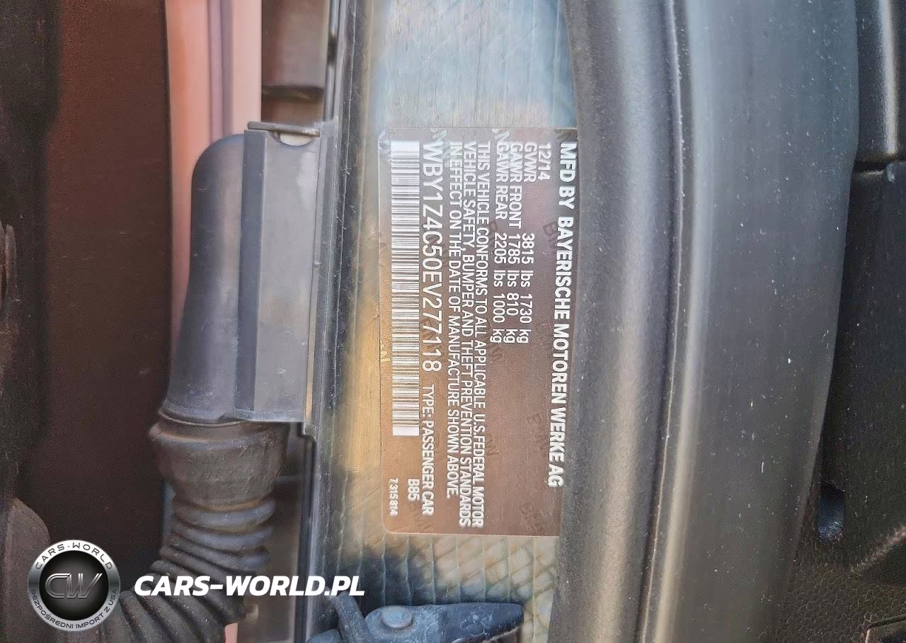 2014 BMW I3 Rex VIN:WBY1Z4C50EV277118 - 12