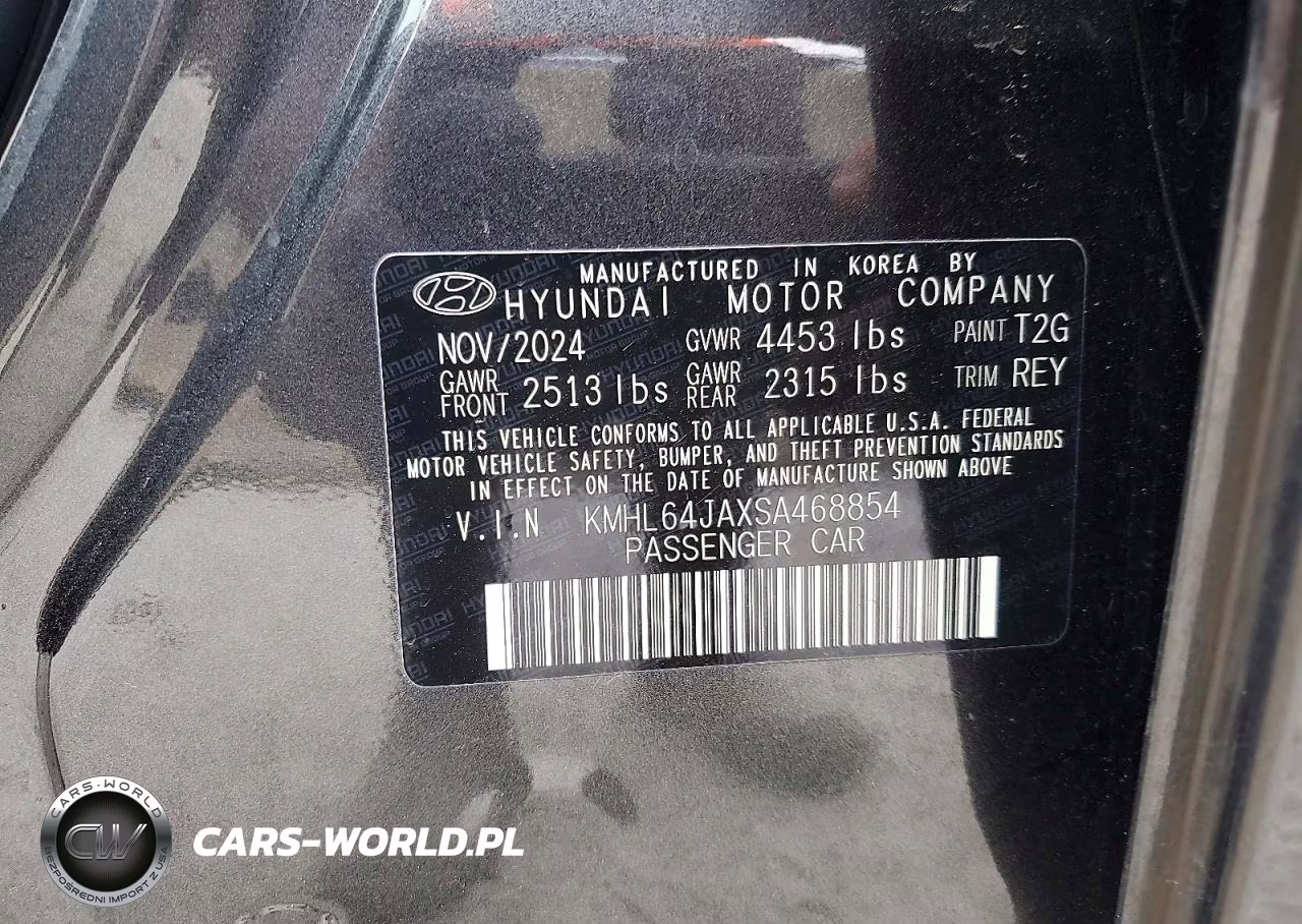 2025 Hyundai Sonata Sel VIN:KMHL64JAXSA468854 - 13