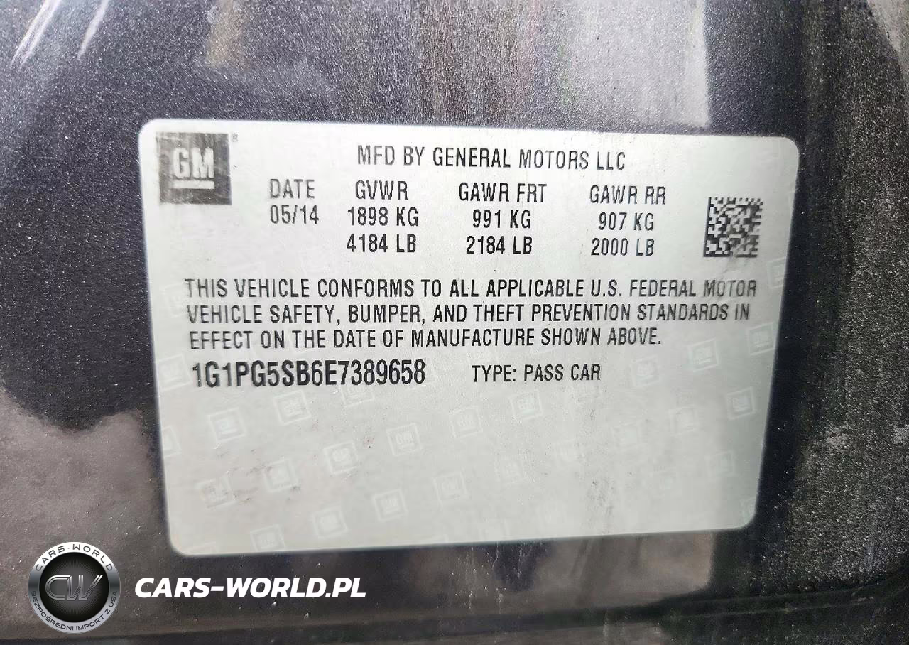 2014 Chevrolet Cruze Ltz VIN:1G1PG5SB6E7389658 - 12