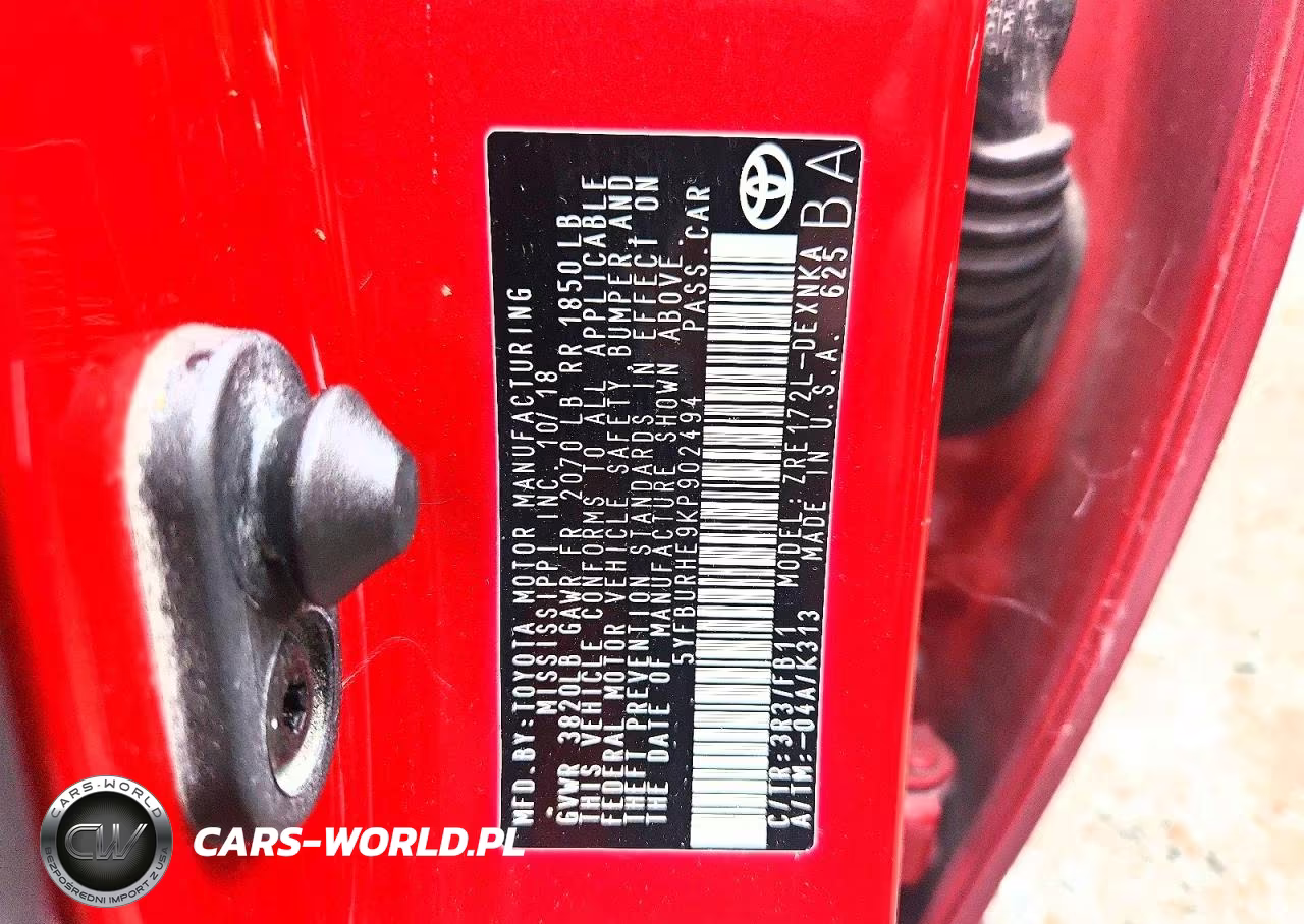 2019 Toyota Corolla Le VIN:5YFBURHE9KP902494 - 12