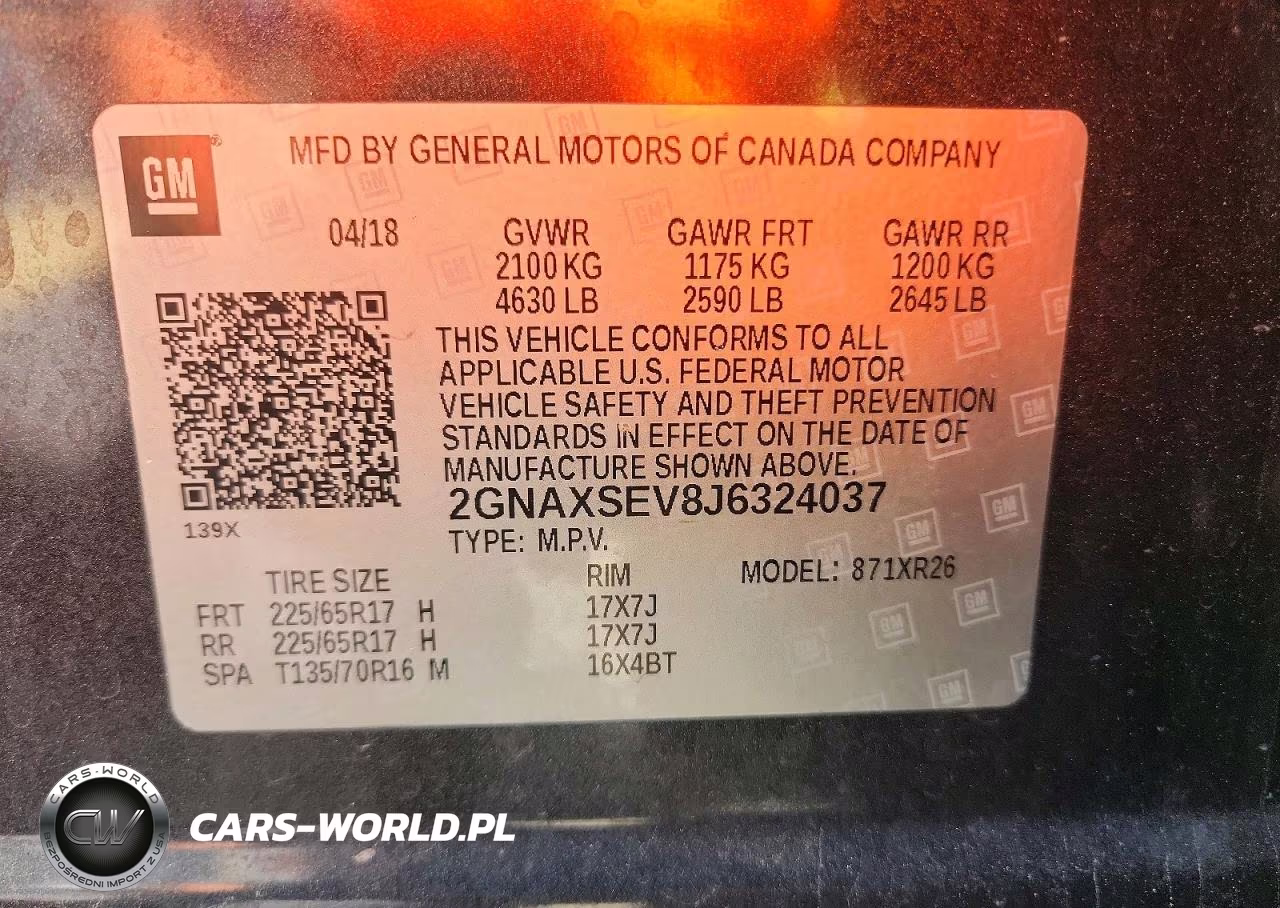 2018 Chevrolet Equinox Lt VIN:2GNAXSEV8J6324037 - 13