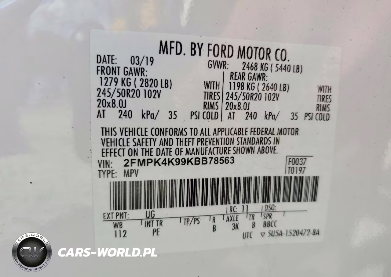 2019 Ford Edge Titanium VIN:2FMPK4K99KBB78563 - 13