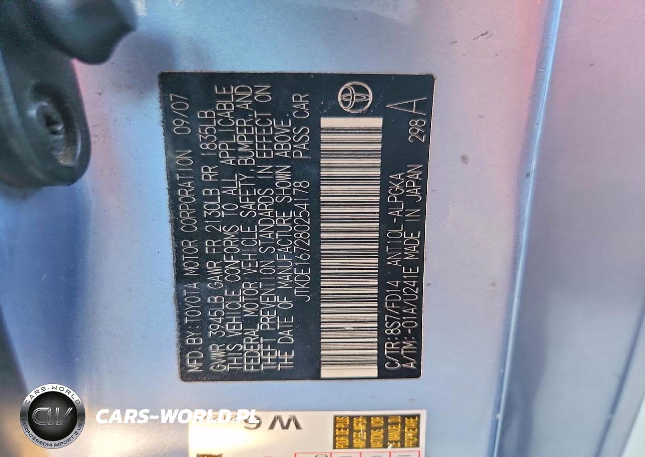 2008 Scion Tc Base VIN:JTKDE167280254178 - 12