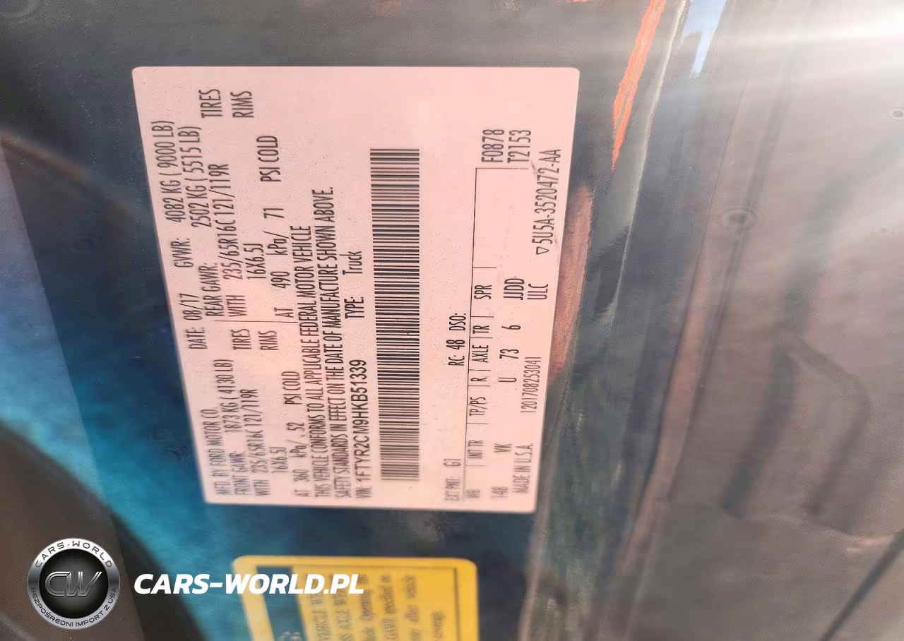 2017 Ford Transit T-250 VIN:1FTYR2CM9HKB51339 - 13