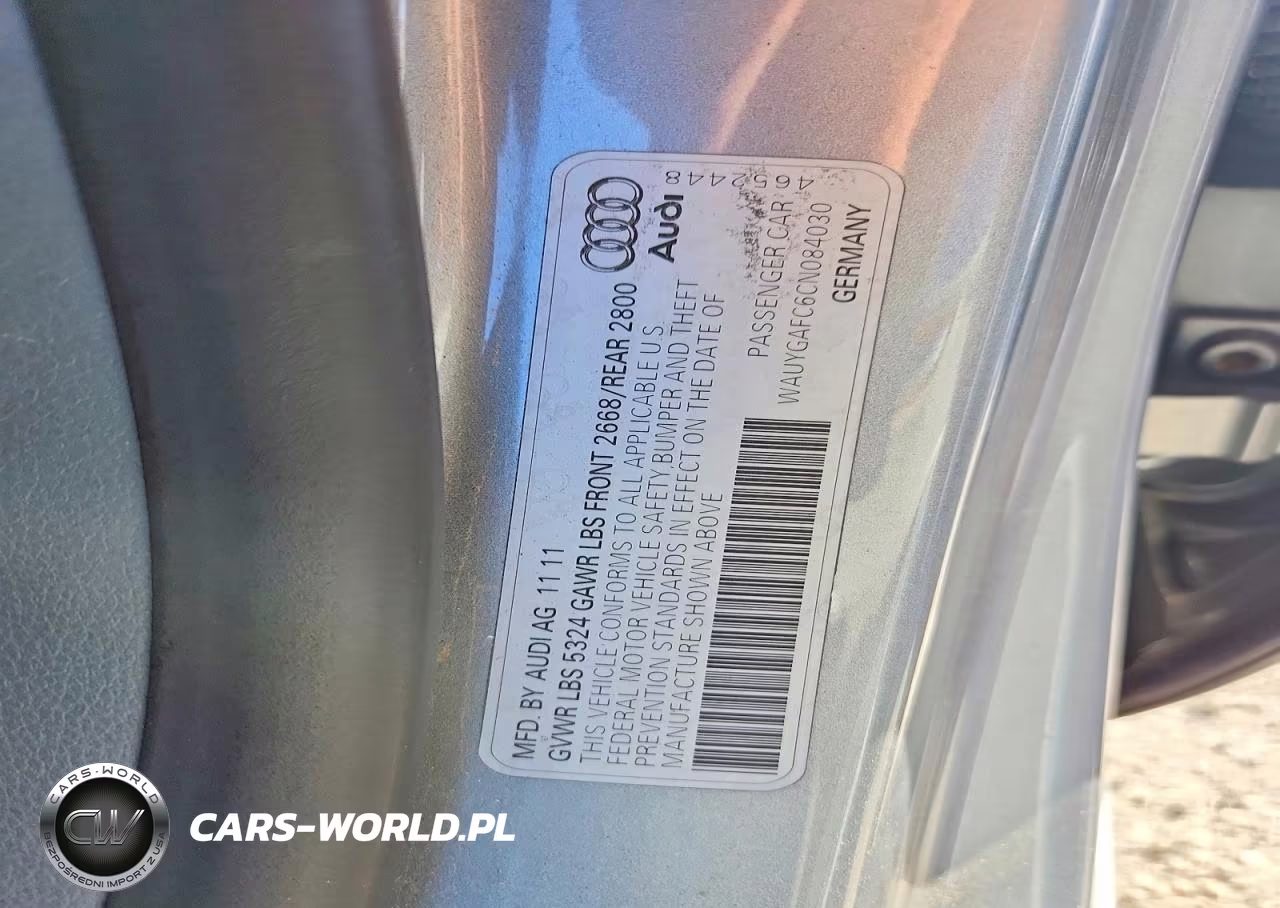 2012 Audi A7 Premium Plus VIN:WAUYGAFC6CN084030 - 12