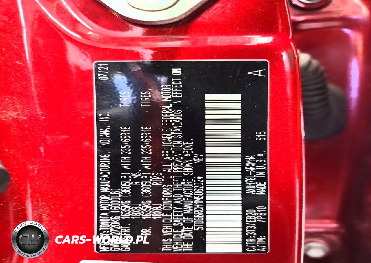 2021 Toyota Highlander Hybrid Xle VIN:5TDGBRCH1MS062024 - 13