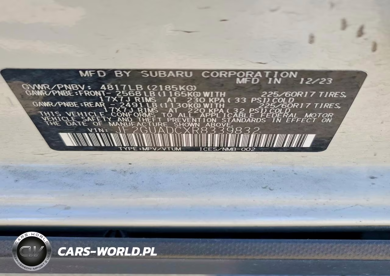 2024 Subaru Crosstrek Premium VIN:JF2GUADCXR8339832 - 12